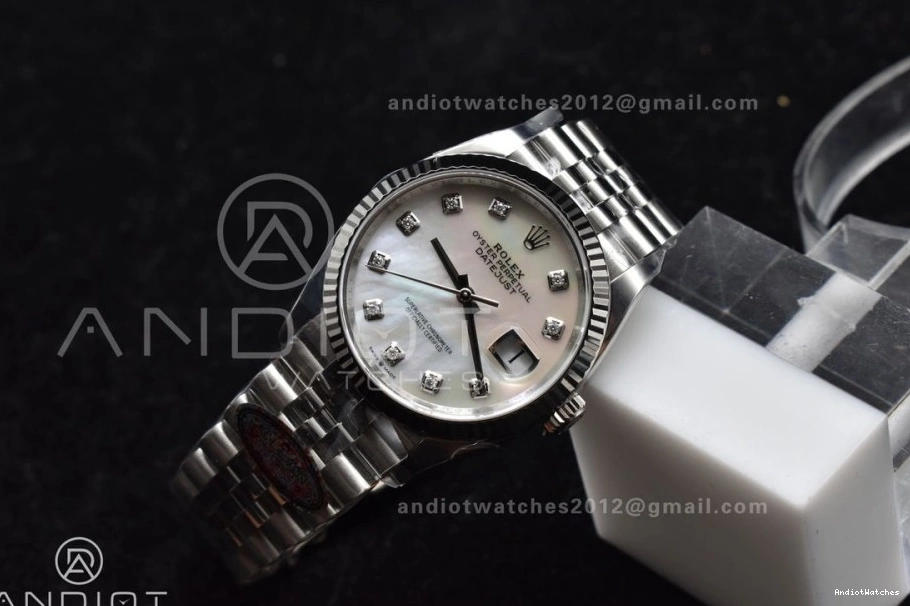 on Dial 1:1 126234 Best DateJust 904L White 36 Jubilee Edition Chic Diamonds Bracelet 570 Steel Clean MOP VR 1008